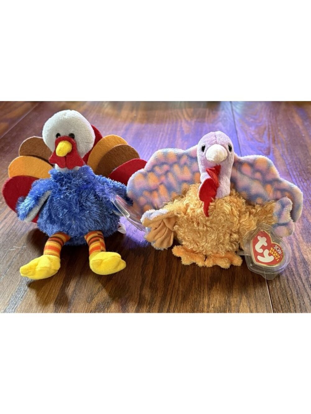 TY Beanie Babies Plush Tommy And Stuffed (Turkeys) NWT